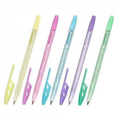 Ручка шариковая BRAUBERG «ULTRA PASTEL», СИНЯЯ, узел 0.7 мм, чернила ГЕРМАНИЯ, наконечник ШВЕЙЦАРИЯ