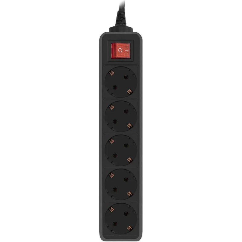 превью Сетевой фильтр PC Pet AP01006-E-B 1.8м (5 розеток) черный (пакет)