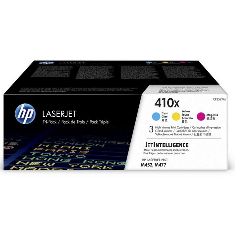 превью Картридж лазерный HP 410X CF252XM CMY для CLJ 377/477/452 (3шт/уп)