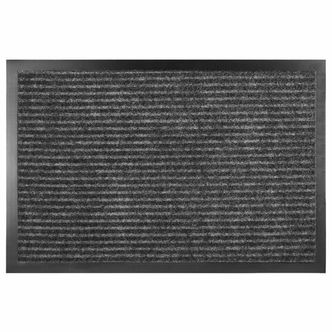Коврик придверный 80×120 см, СЕРЫЙ, влаго-грязезащитный, 430 г/м2, ребристый, ЛЮБАША СТАНДАРТ