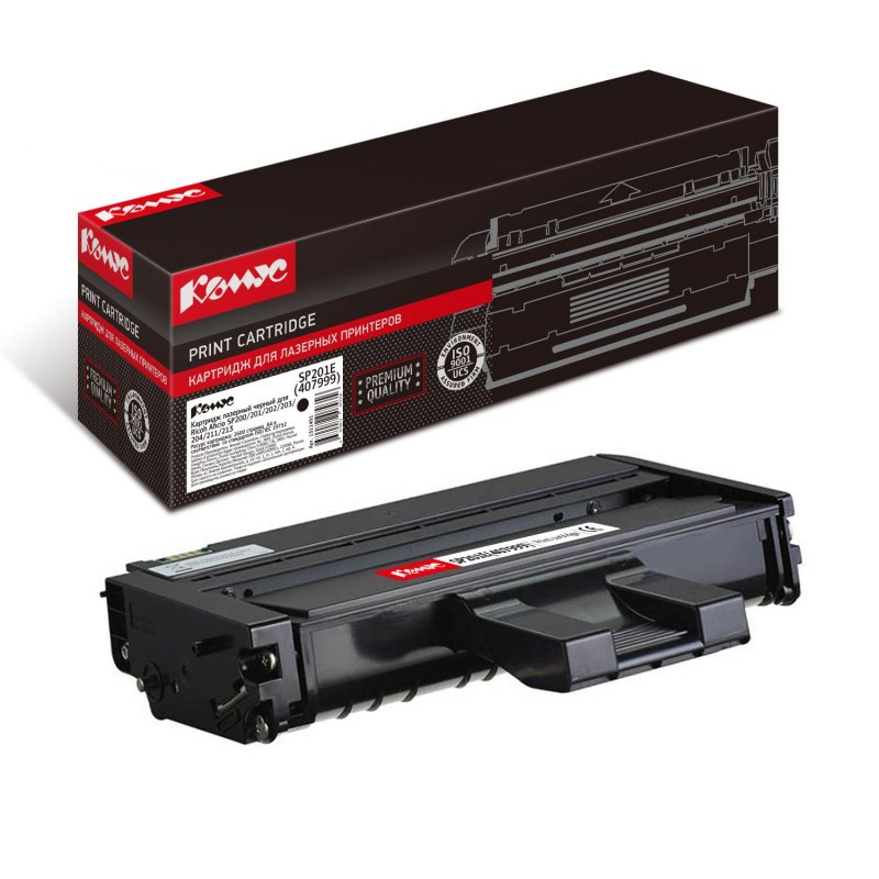 превью Картридж лазерный Комус SP201E 407999 для Ricoh черный совместимый