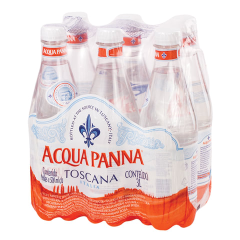 Вода негазированная минеральная ACQUA PANNA (Аква Панна), 0.5 л, пластиковая бутылка, Италия