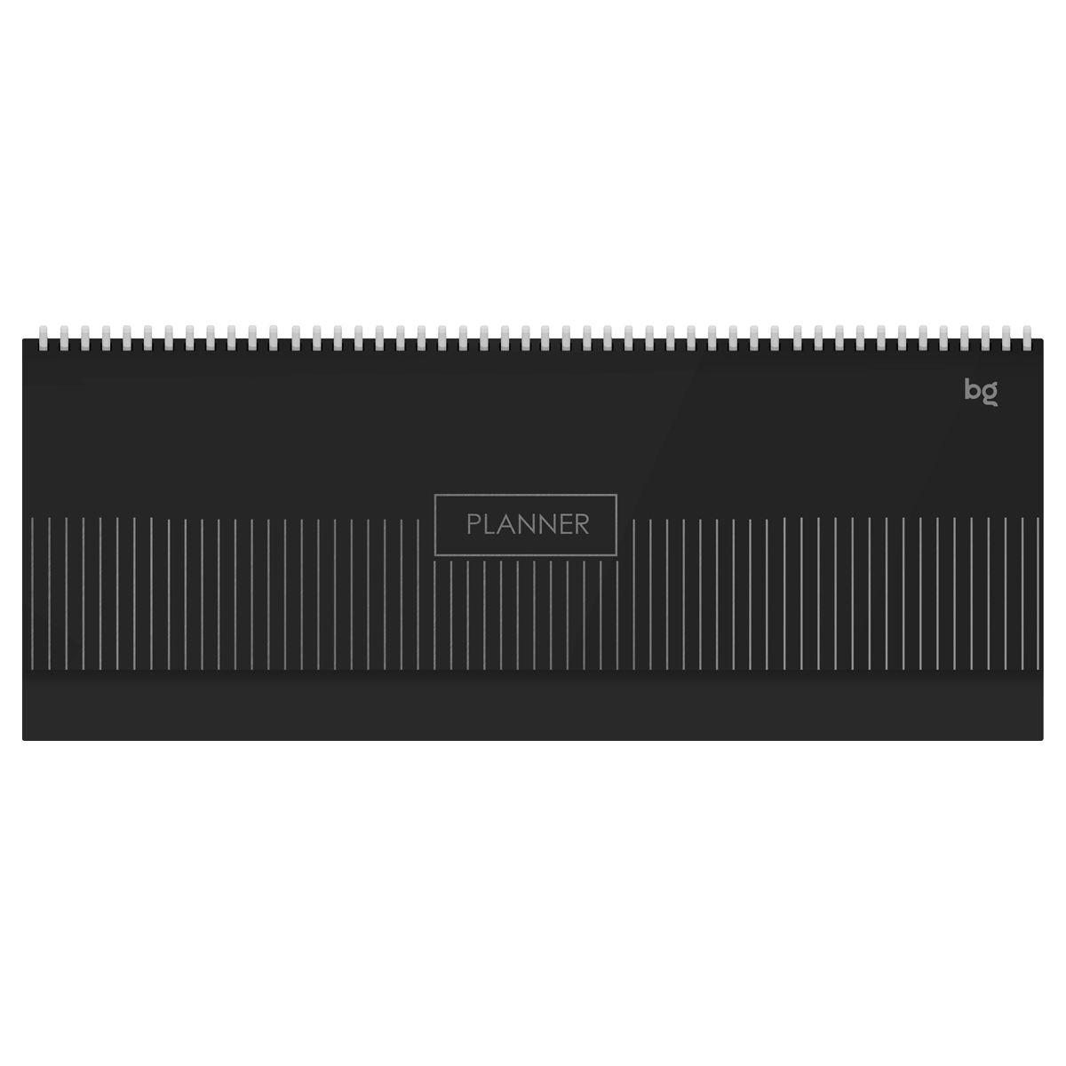 превью Планинг недатированный 56л., 285×100, ПВХ, BG «Minimal», отд. фольгой, мягкий гребень, черный