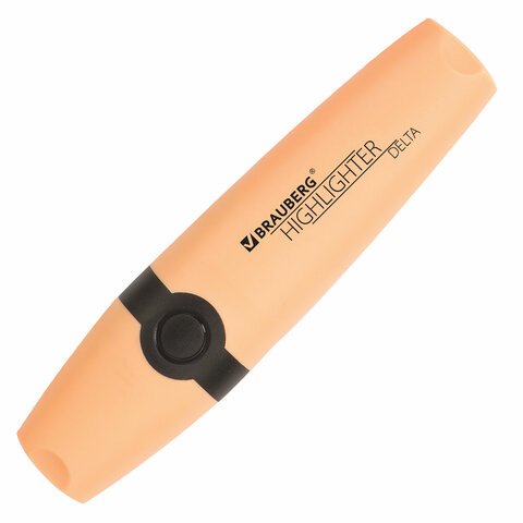 Текстовыделитель BRAUBERG «DELTA PASTEL», ПЕРСИКОВЫЙ, линия 1-5 мм