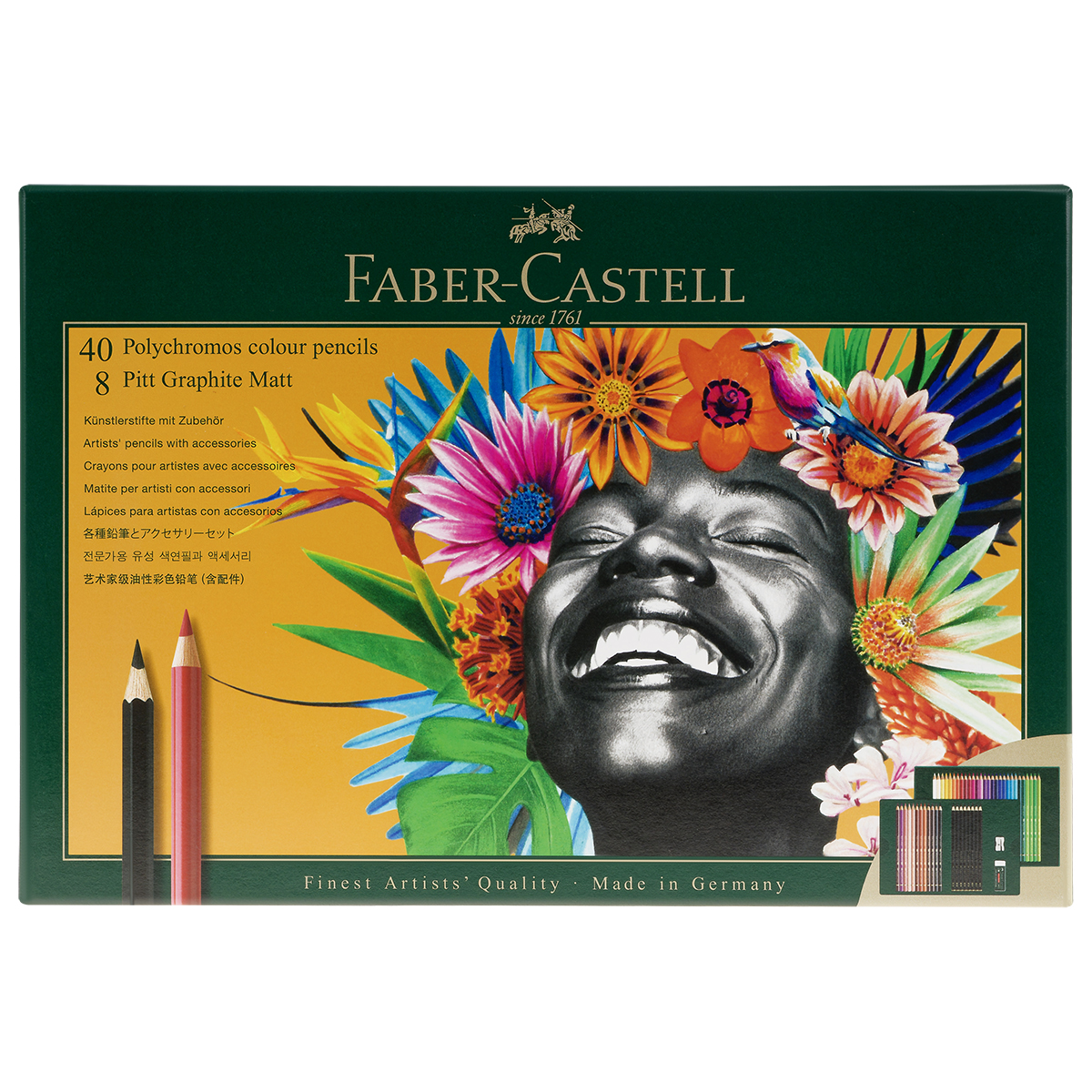 превью Набор художественных изделий Faber-Castell «Polychromos & Pitt Graphite Matt », 50 предметов, студийная коробка