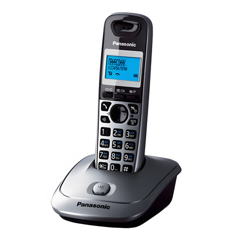 превью Радиотелефон PANASONIC KX-TG2511RUM, память 50 номеров, АОН, повтор, спикерфон, полифония, серый