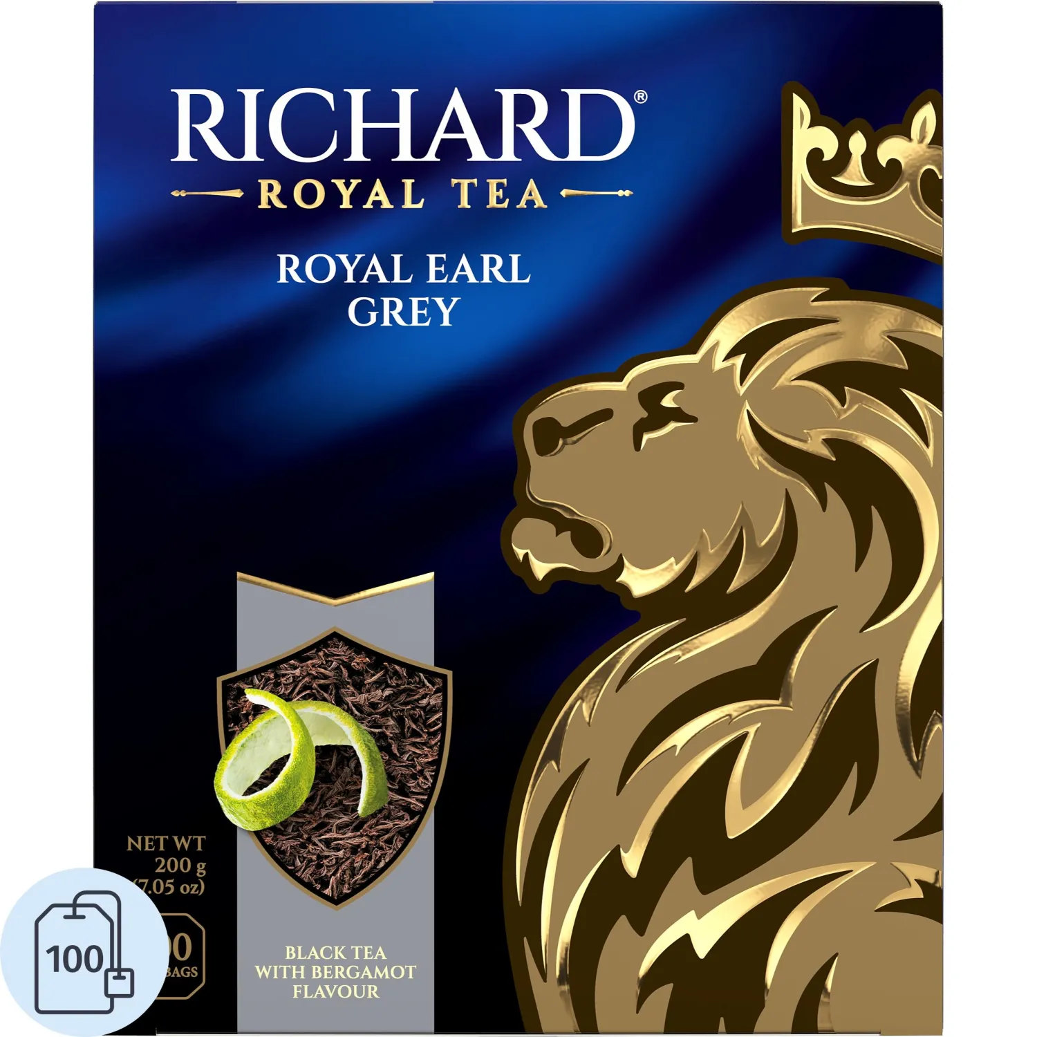 Чай чёрный Richard Royal Earl Grey 100 пакетиков (бергамот)