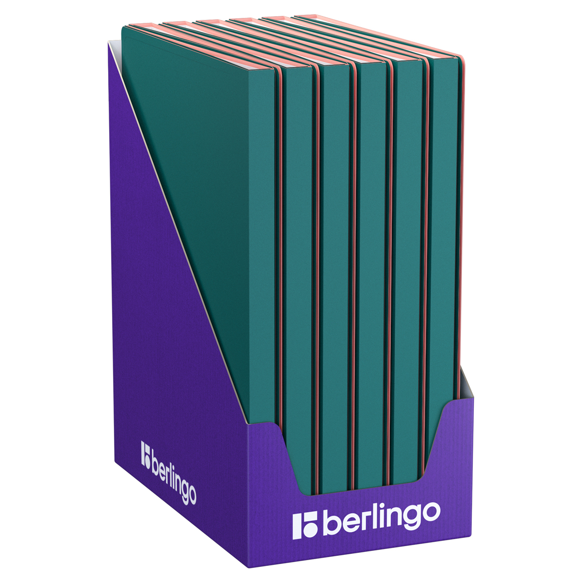 Папка с 20 вкладышами Berlingo «Soft Touch Pro», 17мм, 700мкм, с внутр. карманом, зеленая, внутр. розовая, софт-тач