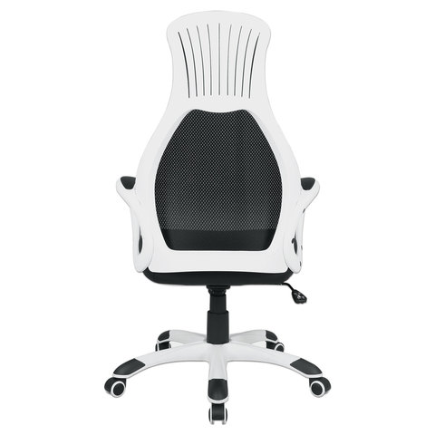 Кресло офисное BRABIX PREMIUM «Genesis EX-517», пластик белый, ткань/экокожа/сетка черная