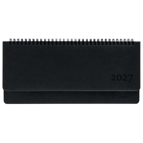 Планинг датированный 2027, 305×140 мм, GALANT «Ritter», под кожу, черный
