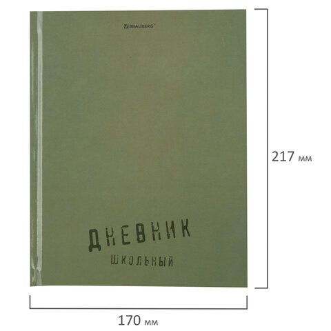 Дневник 1-11 класс 40 л., твердый, BRAUBERG, глянцевая ламинация, «Однотонный»