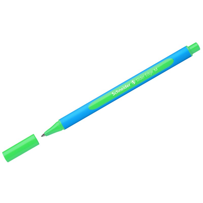 Ручка шариковая SCHNEIDER (Германия) «Slider Edge M», ЗЕЛЕНАЯ, трехгранная, узел 1 мм, линия письма 0.5 мм