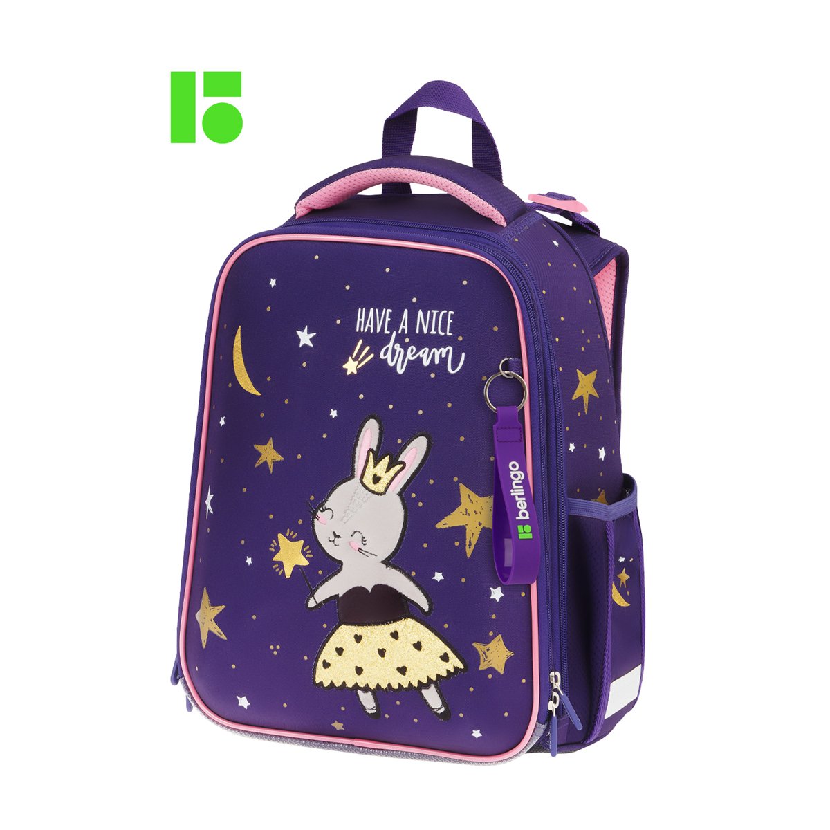 Ранец Berlingo Expert «Bunny dream» 37×28×16см, 2 отделения, 2 кармана, анатомическая спинка