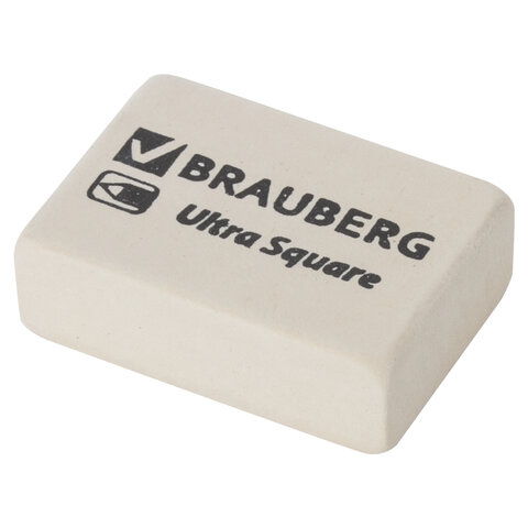 превью Ластик BRAUBERG «Ultra Square», 26×18×8 мм, белый, натуральный каучук, 228707