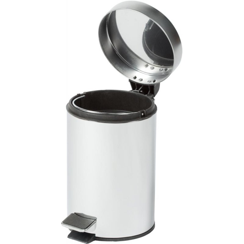 Ведро мусорное с педалью Solinne 3л стальное, хром