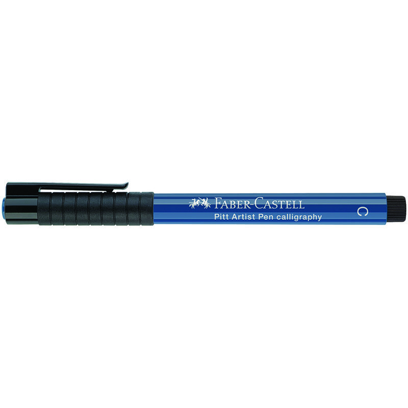 Ручка капиллярная Faber-Castell «Pitt Artist Pen Calligraphy» цвет 247 индантреновый синий, С=2.5мм, пишущий узел каллиграфический