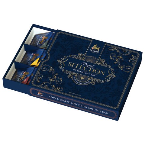Чай RICHARD «Royal Selection Of Premium Teas» набор 9 видов ассорти 72 пакетика по 2 г