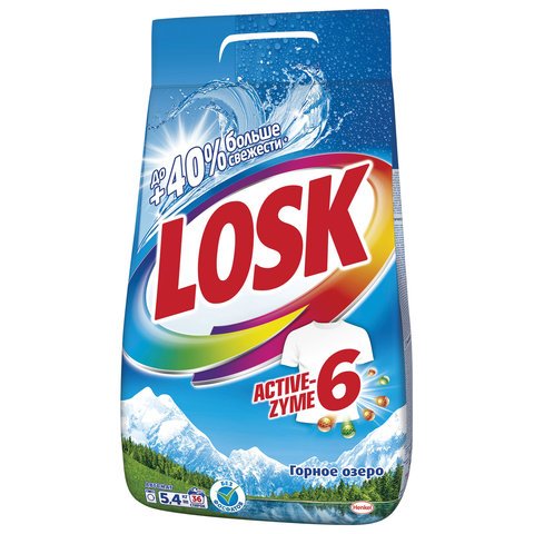 Стиральный порошок автомат 5.4 кг LOSK (Лоск) «Горное озеро»