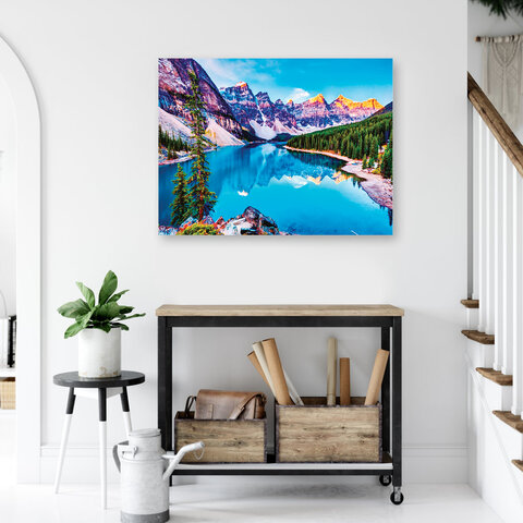 Картина стразами (алмазная мозаика) 60×80 см, ОСТРОВ СОКРОВИЩ «Горный пейзаж», без подрамника