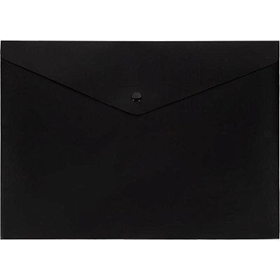 Папка-конверт на кнопке Attache А4 180 мкм черная (10 штук в упаковке)