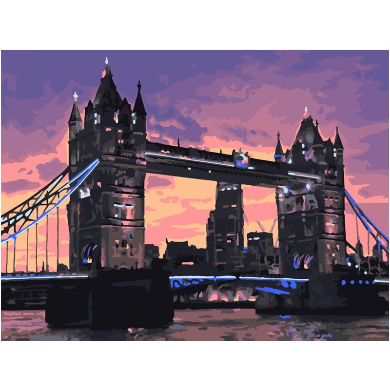 Картина по номерам холст на подрамнике 30×40см Тауэрский мост набор Рх-018