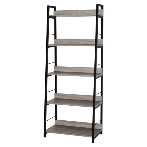 Стеллаж на металлокаркасе BRABIX «LOFT SH-003»600×350х1500 мм5 полокцвет дуб антик641235