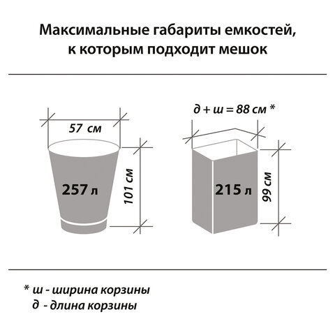 Мешки для мусора 240 л, черные, в рулоне 5 шт., ПВД, 80 мкм, 90×140 см (±5%), особо прочные, ЛАЙМА