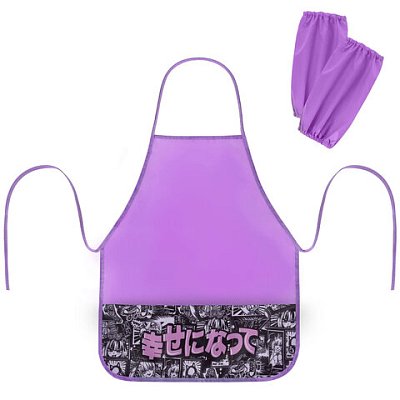 Накидка фартук с нарукавниками для труда BRAUBERG, 3 кармана, 46×54 см, «Anime movie»
