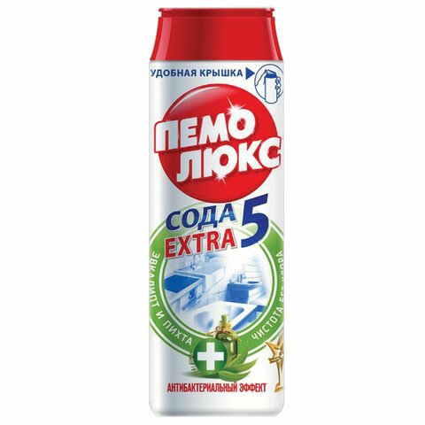 Чистящее средство, 480 г, ПЕМОЛЮКС Сода-5, «Антибактериальный», порошок