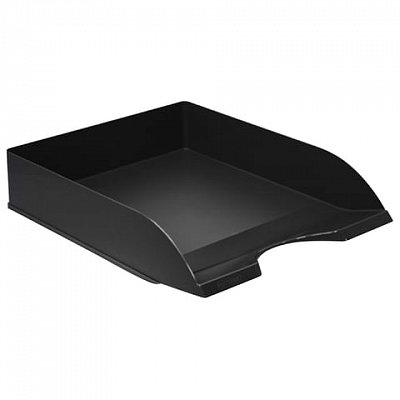 Лоток горизонтальный для бумаг СТАММ «Дельта», черный