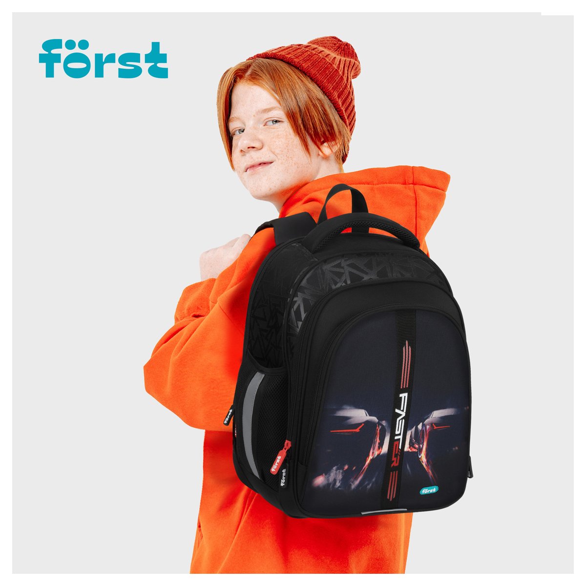 Ранец Först F-Base «Faster» 36×29×17см, 3 отделения, 2 кармана, анатомическая спинка