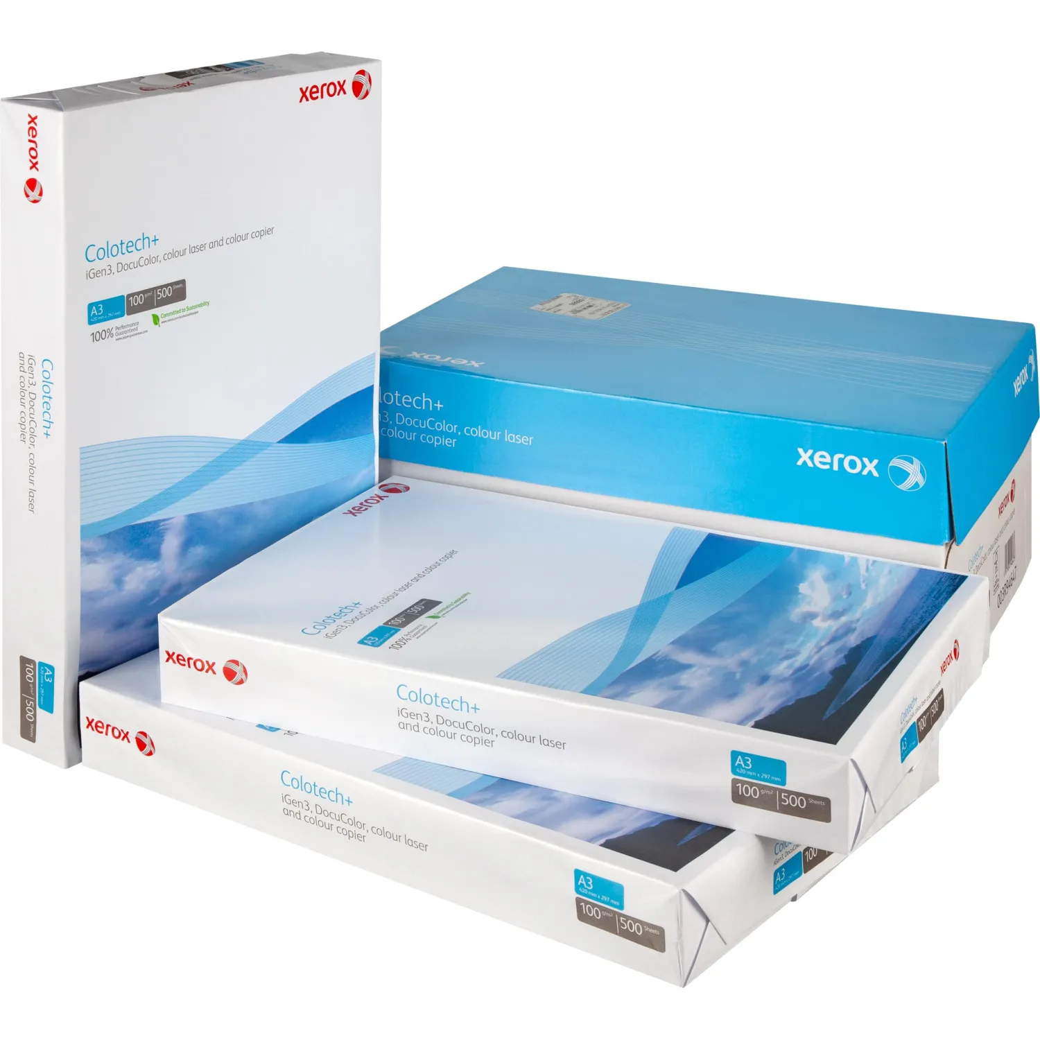 Бумага для цв. лазер. печ. Xerox Colotech + ( A3, 100 г/кв. м, 500)