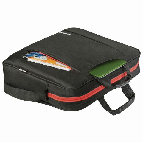 Сумка для ноутбука DEFENDER GEEK 15.6", полиэстер, черная с карманом, 26084
