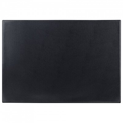 Коврик-подкладка настольный для письма (650×450 мм), с прозрачным карманом, черный, BRAUBERG