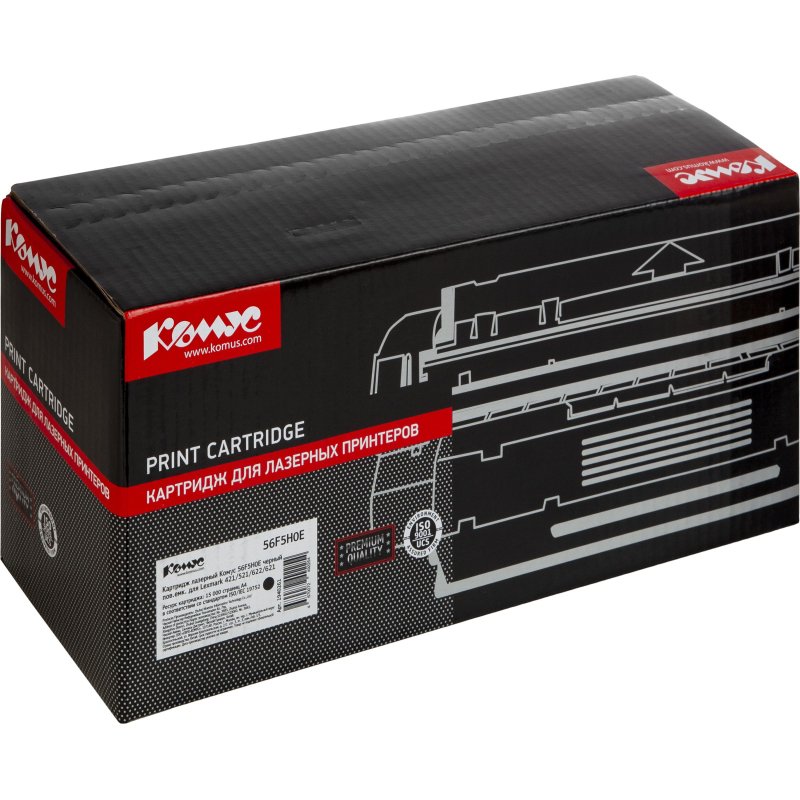 Картридж лазерный Комус 56F5H0E чер. пов. емк. для Lexmark 421/521/622/621