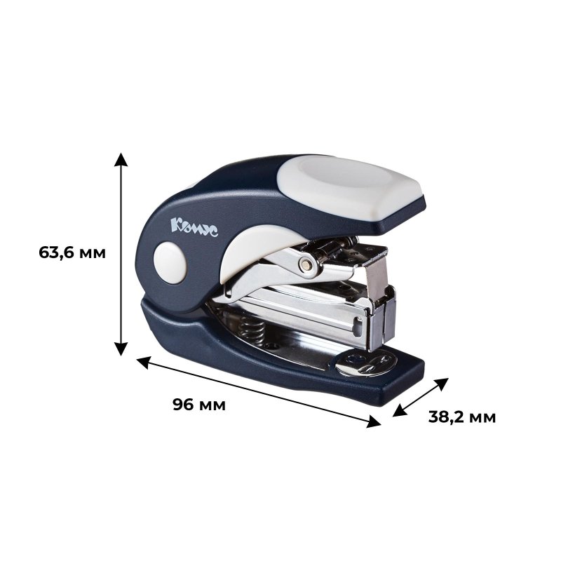 Степлер -мини КОМУС 6116 Light-Force N24/6 до 20л, энергосберег, антист, синий