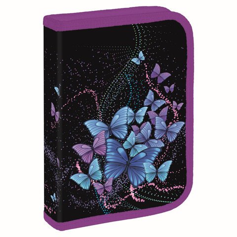 превью Пенал BRAUBERG, 1 отделение, 1 откидная планка, полиэстер, 21×14 см, «Fly Aways»
