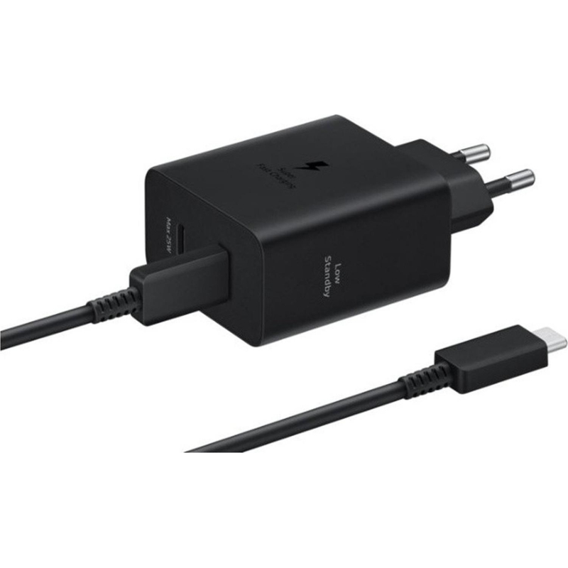 Зарядное устройство сетевое Samsung EP-T5020 50W Duo Type-C Black + cable