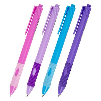 Ручка шариковая автоматическая эргономичная с грипом STAFF «Profit 500 PASTEL COLOR», СИНЯЯ, узел 0.7 мм, линия письма 0.35 мм