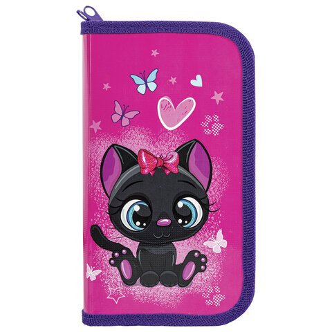превью Пенал ПИФАГОР2 отделенияламинированный картон19×11 см«Black kitten»270881
