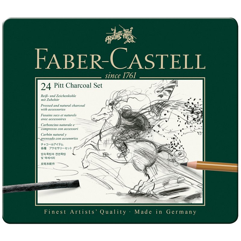 Набор угля и угольных карандашей Faber-Castel Pitt Charcoal 24 предмета