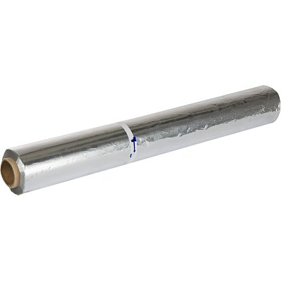 Фольга пищевая ширина 44см, толщина 20мкм, намотка в рулоне - 80м 6 шт./уп