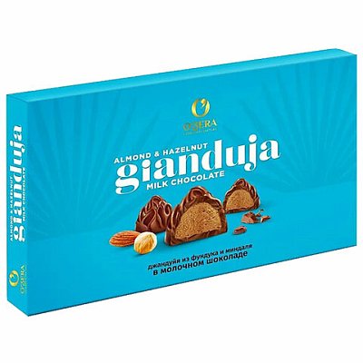 Конфеты шоколадные O'ZERA «Gianduia» с шоколадной пастой из фундука и миндаля, 220 г