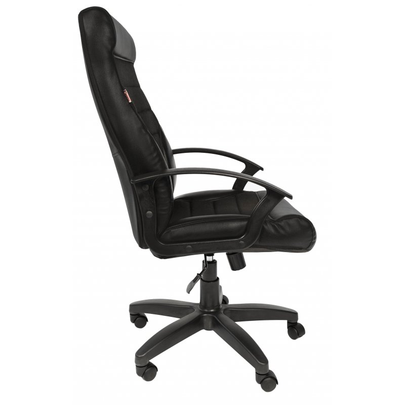 Кресло для руководителя Easy Chair 639 TPU черное (экокожа/ткань/пластик)