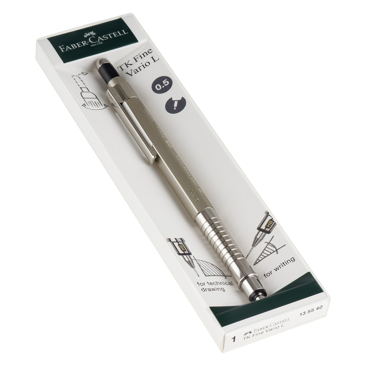 Карандаш механический Faber-Castell «TK-Fine Vario L» 0.5мм, с ластиком, шампань