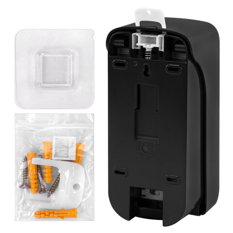 Дозатор для жидкого мыла LAIMA PROFESSIONAL PREMIUM BLACK, НАЛИВНОЙ, 1 л, черный, ABS-пластик