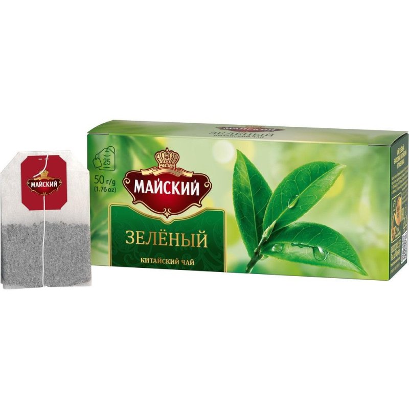 Чай Майский зеленый 25 пакетиков арт. 1125575 - купить в Москве оптом и ...