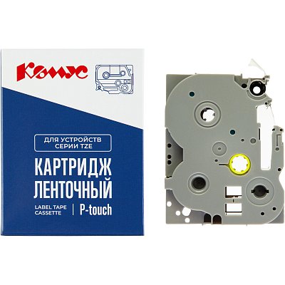 Картридж Комус TZE-421(Brother TZE-421 черный на красном,9мм/8м)