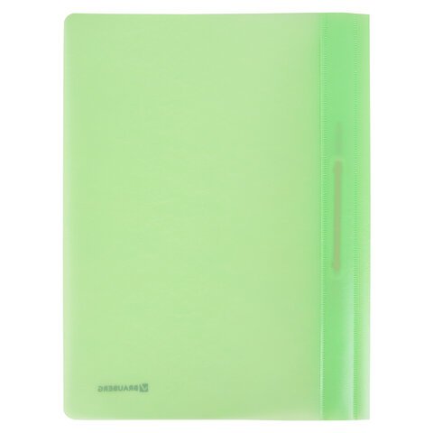 Скоросшиватель пластиковый BRAUBERG «Pastel» А4130/180 мкммятный270458