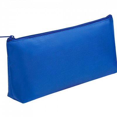 Пенал-косметичка ПИФАГОР на молнии, текстиль, синий, 19×4×9 см, 229004